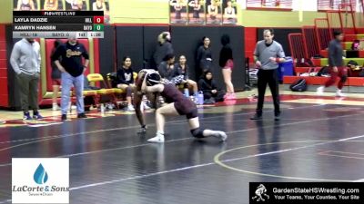 126 lbs Round 3 (4 Team) - Layla Dadzie, Hillsborough vs Kamryn Hansen, Bayonne