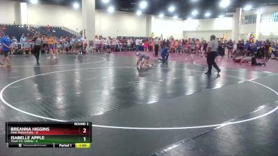 105 lbs Round 2 (8 Team) - Isabelle Apple, Team STL Green vs Breanna Higgins, Pink Predators