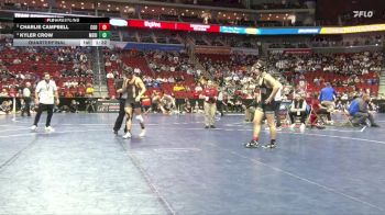 2A-175 lbs Quarterfinal - Charlie Campbell, Clarion-Goldfield-Dows vs Kyler Crow, Mediapolis
