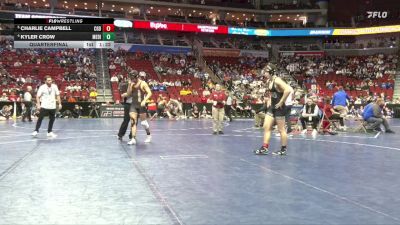2A-175 lbs Quarterfinal - Charlie Campbell, Clarion-Goldfield-Dows vs Kyler Crow, Mediapolis