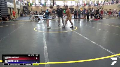 220 lbs Cons. Round 3 - Joseph Monge, Iowa vs Bennett Lund, Iowa