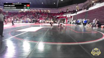 144 lbs Quarterfinals (8 Team) - Cory Milligan, SPERRY vs Brennen Harris, MARLOW