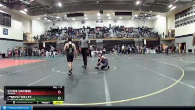 77 lbs Champ. Round 1 - Lyndon Shultz, Rochester Wrestling Club vs Brock Dapshis, Indiana