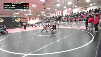 130 lbs Semifinal - Izabella Luna, Fullerton vs Lilly Bartlett, Corona