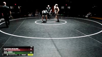 160 lbs 1st Place Match - Clayton McGuire, South Anchorage High School vs DAX JONES, Chugiak High School