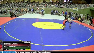 50 lbs Semifinal - Olivia Flowers, Lebanon vs Makayela Sawyer, Thunder Mountain Wrestling Clu