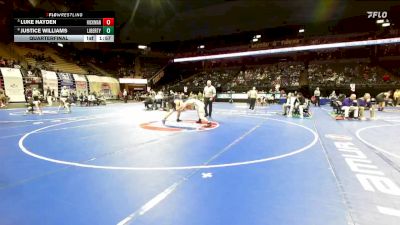 165 Class 4 lbs Quarterfinal - Luke Hayden, Hickman vs Justice Williams, Liberty