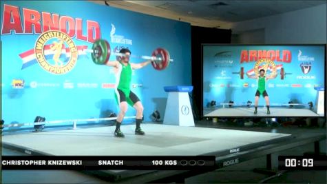 Christopher Knizewski Snatch 100 kgs