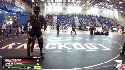 144 Blue Round 4 - LeAndre Campbell, Lake Gibson vs Giovanni Duany, Lake Brantley Hs