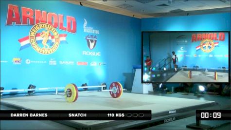 Darren Barnes Snatch 2 110 kgs