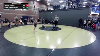 55 lbs Semifinal - Macie Ensley, Homedale Wrestling Club vs Gracelynn Cross, Team Real Life Wrestling