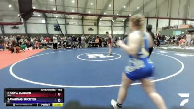 155 lbs Round 2 - Portia Harker, WA vs Savannah Rickter, ID