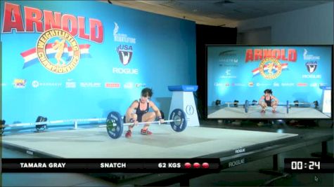 Tamara Gray Snatch 62 kgs