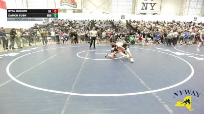 150 lbs Champ. Round 1 - Damon Bush, Warrior Warehouse Wrestling vs Ryan Horner, Club Not Listed