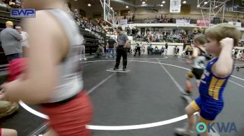 40 lbs Consi Of 8 #2 - Junior Garcia, Midwest City Bombers Youth Wrestling Club vs Hutton McKenzie, Noble Takedown Club