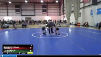 55 lbs Round 3 (8 Team) - Colby Waddell, BEASTWORKS WC vs Savannah Phelan, RAW COMBAT