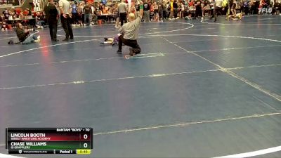 70 lbs Cons. Semi - Lincoln Booth, Sebolt Wrestling Academy vs Chase Williams, GI Grapplers