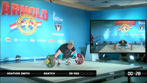 Heather Smith (75+) Snatch 3 98 kgs