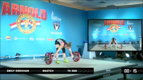 Emily Derohan Snatch 1 72 kgs