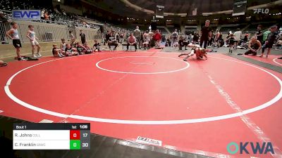 80 lbs Semifinal - Raiden Johns, Collinsville Cardinal Youth Wrestling vs Cooper Franklin, Broken Arrow Wrestling Club