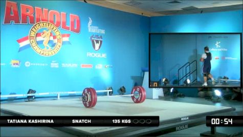 Tatiana Kashirina (75+) Snatch 3 135 kgs