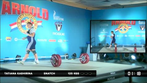 Tatiana Kashirina (75+) Snatch 2 125 kgs