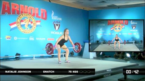 Natalie Johnson Snatch 2 75 kgs 2