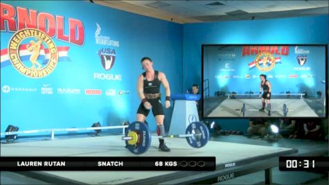 Lauren Rutan (58) Snatch 1 68 kgs