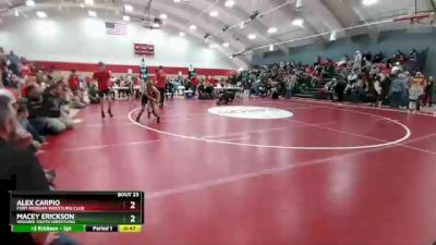 56-62 lbs Round 1 - Alex Carpio, Fort Morgan Wrestling Club vs Macey Erickson, Wiggins Youth Wrestling