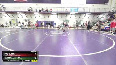 215 lbs Round 2 - Max Burns, St. James Tiger Wrestling vs Kerrion Leflore, One Unit Wrestling Academy