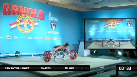 Samantha Lower Snatch 3 75 kgs