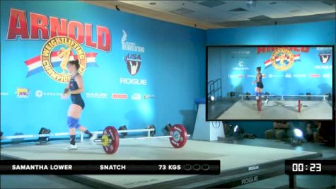 Samantha Lower Snatch 2 73 kgs