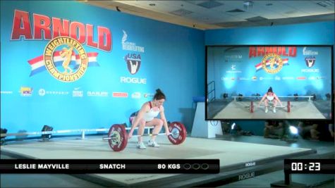 Leslie Mayville Snatch 3 80 kgs
