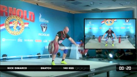 Nick Dimarco Snatch 140 kgs