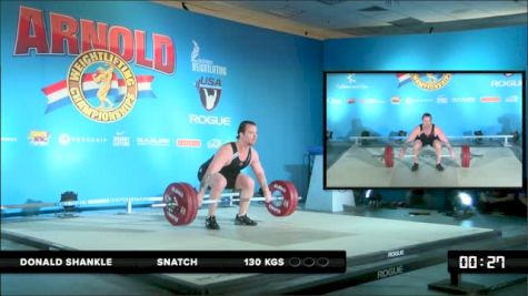 Donny Shankle Snatch 1 130 kgs