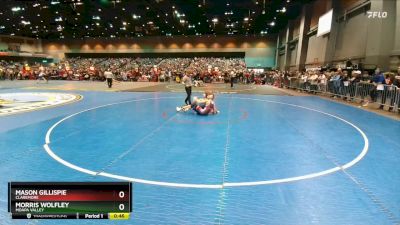 120 lbs Cons. Round 7 - Morris Wolfley, Moapa Valley vs Mason Gillispie, Claremore