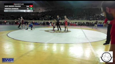 130 lbs Quarterfinal - Jake Snider Frazier, Claremore Wrestling Club vs Weston Johnson, Hilldale