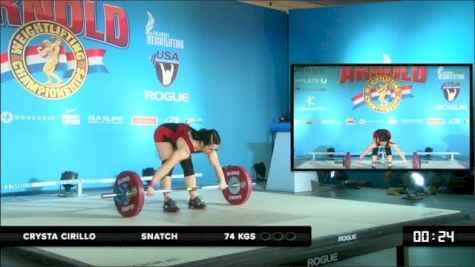 Crysta Cirillo Snatch 74 kgs