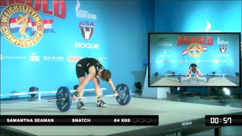 Samantha Seaman Snatch 64 kgs