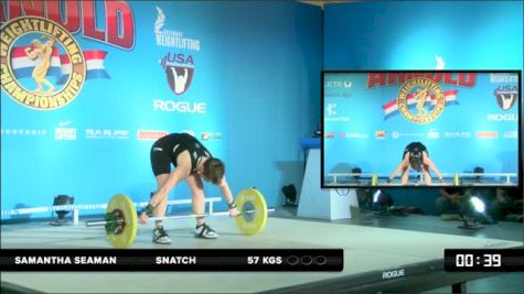 Samantha Seaman Snatch 57 kgs