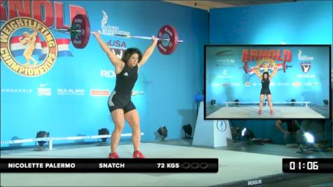Nicolette Palermo Snatch 72 kgs 2