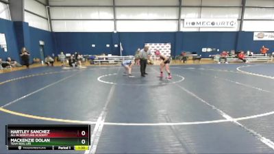 82 lbs Round 2 - Hartley Sanchez, All In Wrestling Academy vs Mackenzie Dolan, Team Real Life