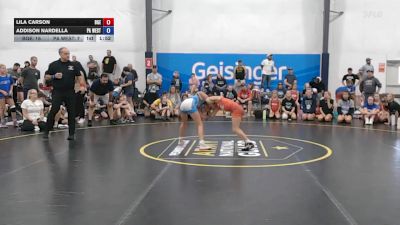 35 lbs Quarterfinal - Lila Carson, Badger Girls Elite - W vs Addison Nardella, PA West Yellow - W