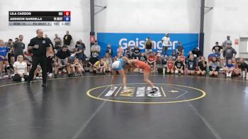 35 lbs Quarterfinal - Lila Carson, Badger Girls Elite - W vs Addison Nardella, PA West Yellow - W