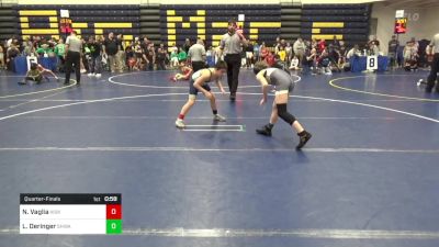 96 lbs Quarterfinal - Nico Vaglia, Kiski Area vs Lennox Deringer, SHWA