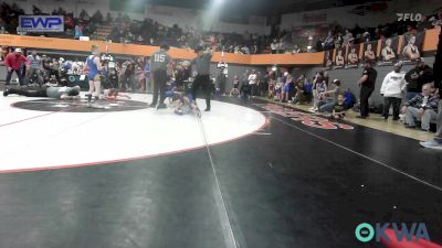 46 lbs Semifinal - Kanyon Moran, Chickasha Youth Wrestling vs Antonio Gonzales, Standfast OKC