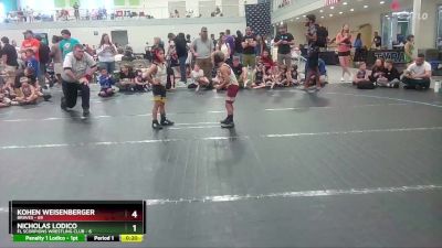 48 lbs Quarterfinal - Nicholas Lodico, FL Scorpions Wrestling Club vs Kohen Weisenberger, Braves