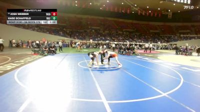 3A Boys 175 lbs Quarterfinal - Josh Webber, Yamhill-Carlton Boys vs Kase Schaffeld, Vale Boys