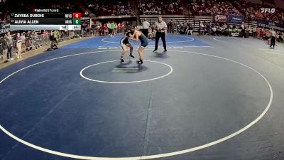 G 132 lbs Cons. Round 3 - Alivia Allen, Archbishop Hannan Girls vs Zaysea Dubois, North Vermilion Girls