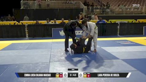 Lara Pereira De Souza vs Emma Lucia Bajana Macias 2025 Pan Kids Jiu-Jitsu IBJJF Championship
